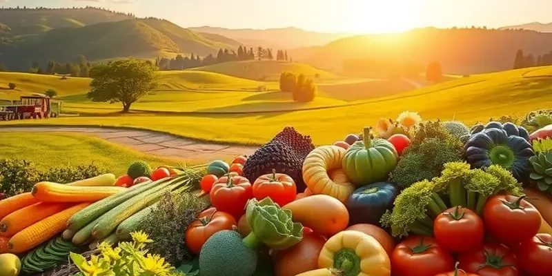 A natural landscape illustrating the bounty of nutritious produce.