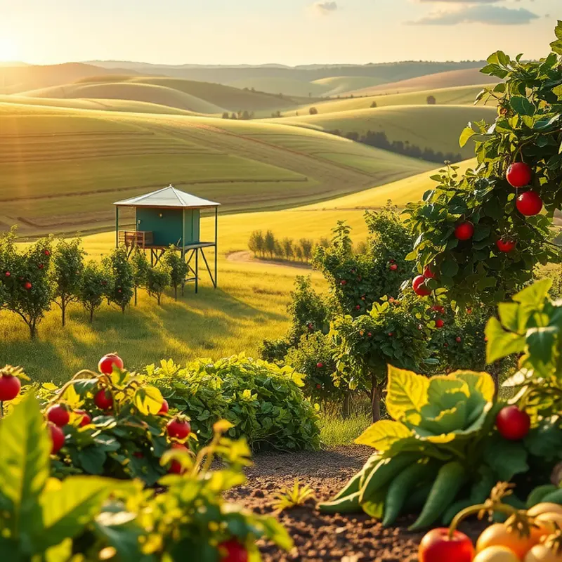 A serene landscape highlighting the natural beauty of an organic field.