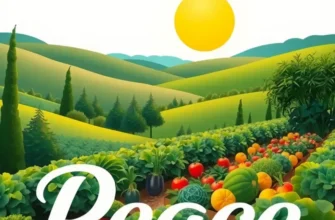 A scenic sunlit field with an abundance of organic vegetables and fruits, symbolizing healthy nutrition.