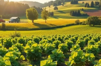 A vibrant sunlit field showcasing an abundant harvest of vegetables and fruits, emphasizing healthy choices.