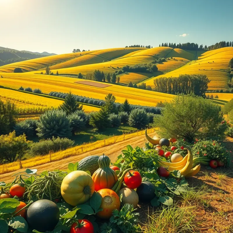 A lush garden brimming with fresh produce symbolizes the importance of proper food storage.