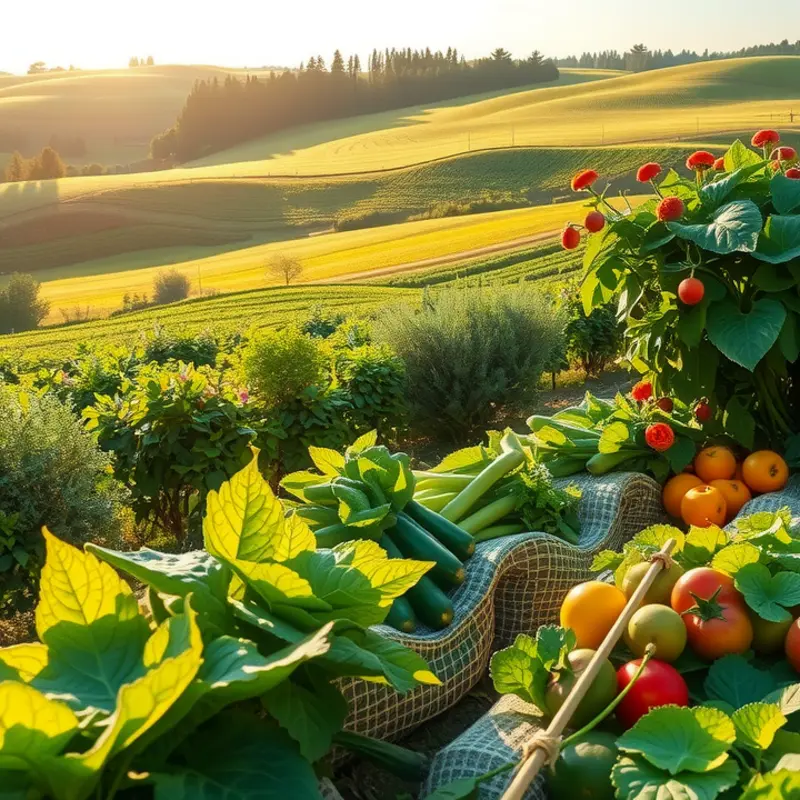 A vibrant field illustrating nature’s abundance in organic produce.