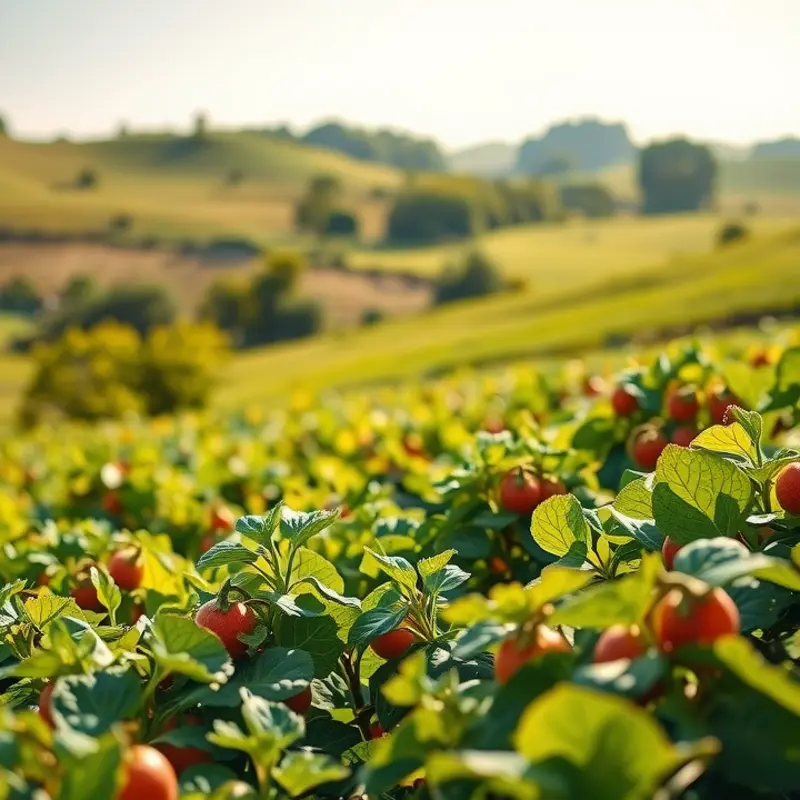 A sunlit field exhibiting the abundance of nature’s harvest.