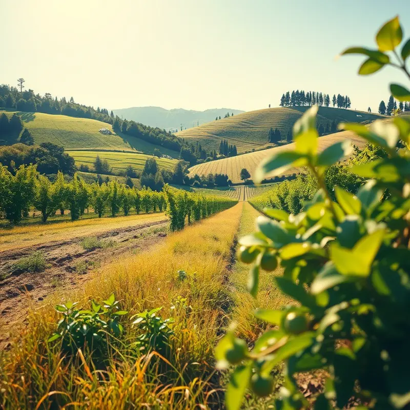 A vibrant sunlit field representing the freshness of organic produce.