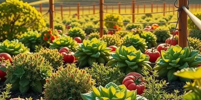 A picturesque sunlit field filled with fresh organic vegetables and fruits, highlighting the essence of wholesome nutrition.