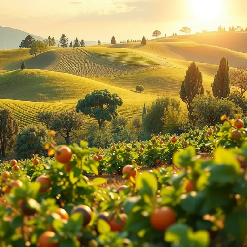 A vibrant sunlit field showcasing the beauty of natural ingredients.