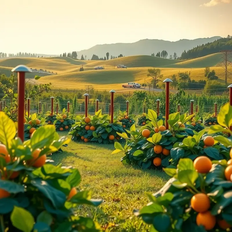 A vibrant field of strawberries basking in the sun.