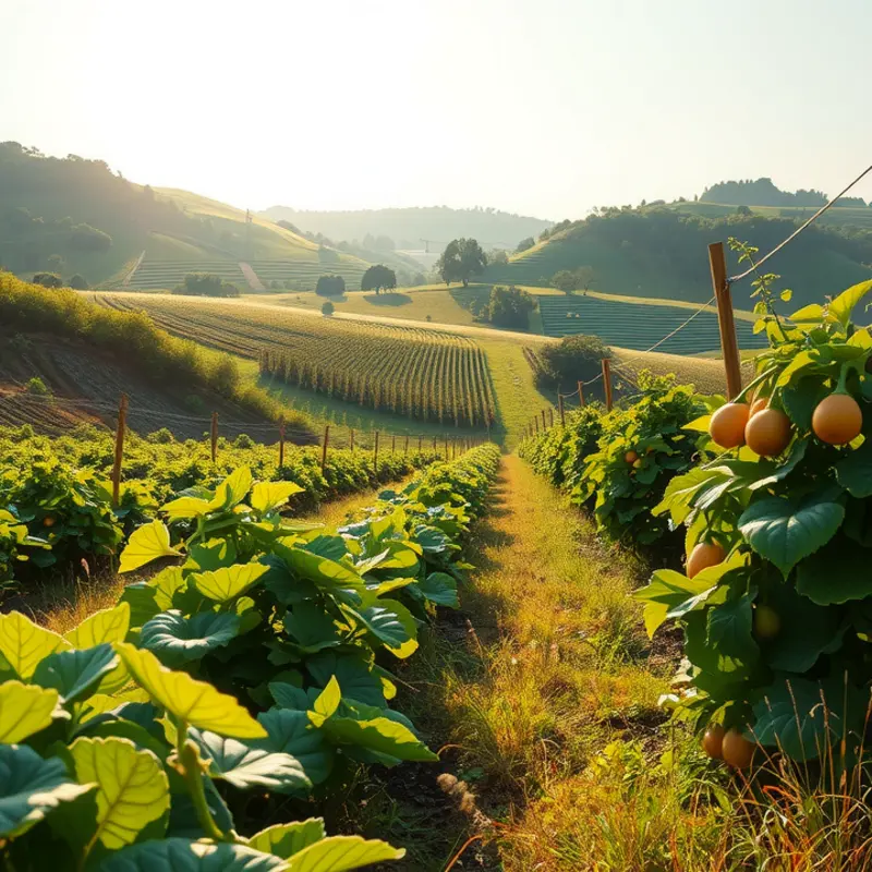A sunlit field showcasing organic produce, representing the importance of food freshness.