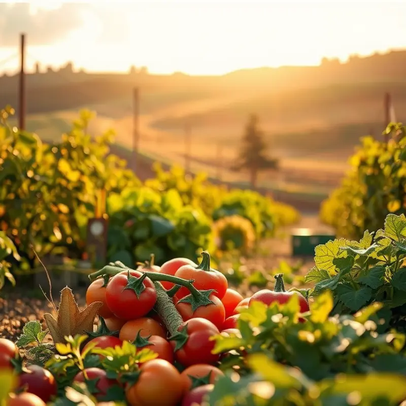 A lush field showcasing vibrant organic produce.