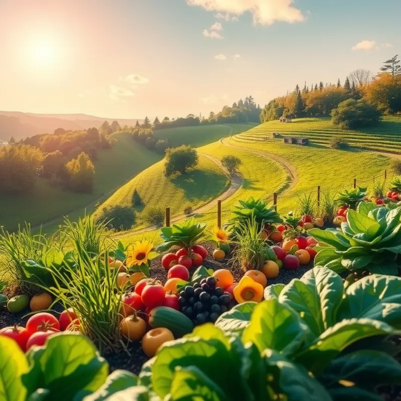 A picturesque orchard representing the abundance of healthy nutrition.