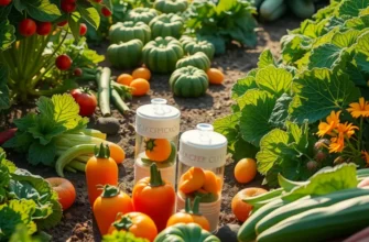 A sunlit orchard brimming with various organic fruits and vegetables, embodying freshness.