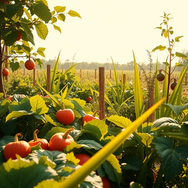 A sunlit field showcasing the abundance of nature’s bounty.