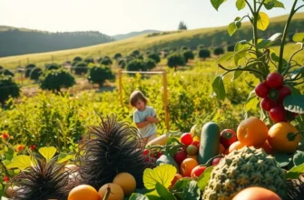 A picturesque field alive with organic fruits and vegetables illustrating the health-conscious essence of the AIP.