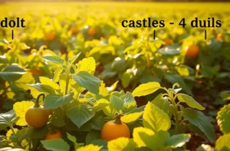 A sunlit field filled with vibrant vegetables and fruits against a backdrop of lush greenery.