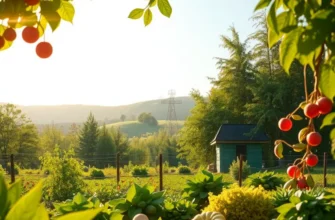 A scenic sunlit field filled with lush greenery and colorful vegetables, depicting the essence of organic produce.