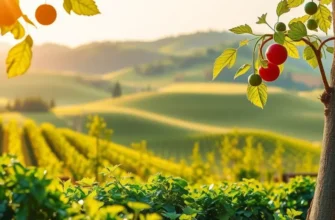 A beautiful organic field filled with fresh fruits and vegetables.