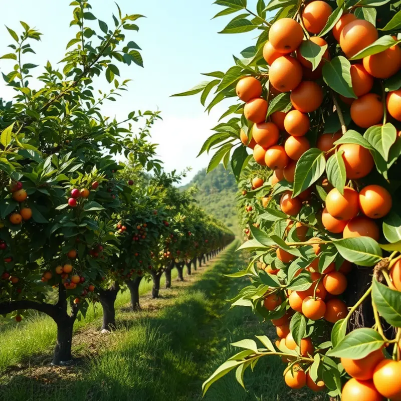 A sunlit field brimming with organic produce, symbolizing natural health.