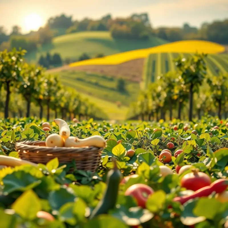 A vibrant landscape showcasing the richness of sustainable farming.