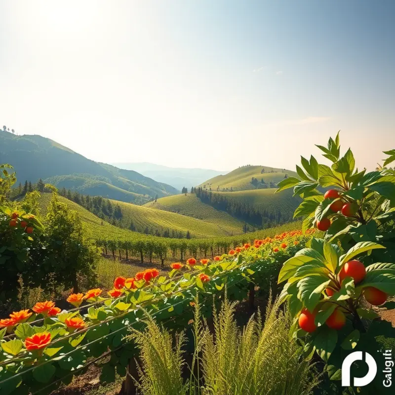 A vibrant orchard showcasing nature’s bounty, representing sustainable ingredients.