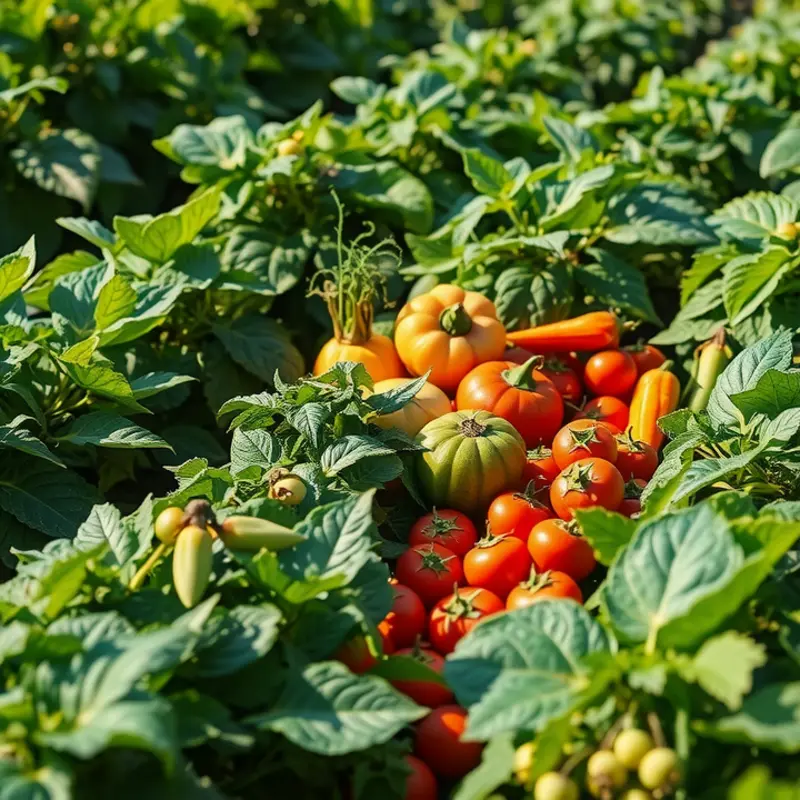 A vibrant field showcasing organic produce, symbolizing the benefits of sustainable diets.