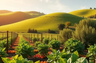 A sunlit field showcasing organic produce, reflecting the deep-rooted connections between nature and tea traditions.