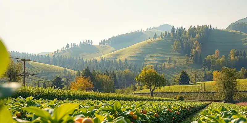 An idyllic sunlit orchard bursting with vegetables and fruits, showcasing the essence of healthy eating.