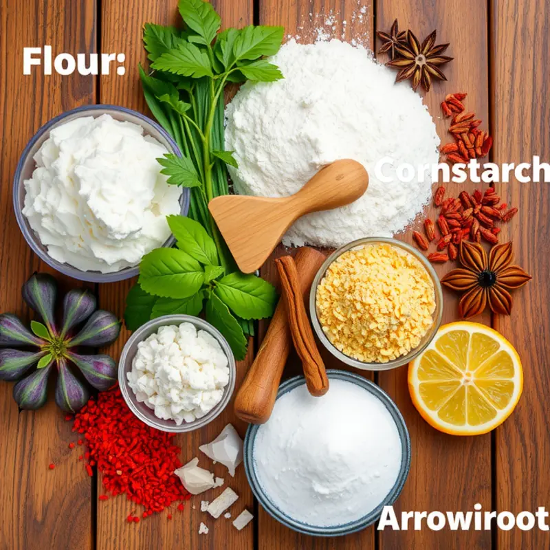 A selection of natural thickeners for perfect gravy.