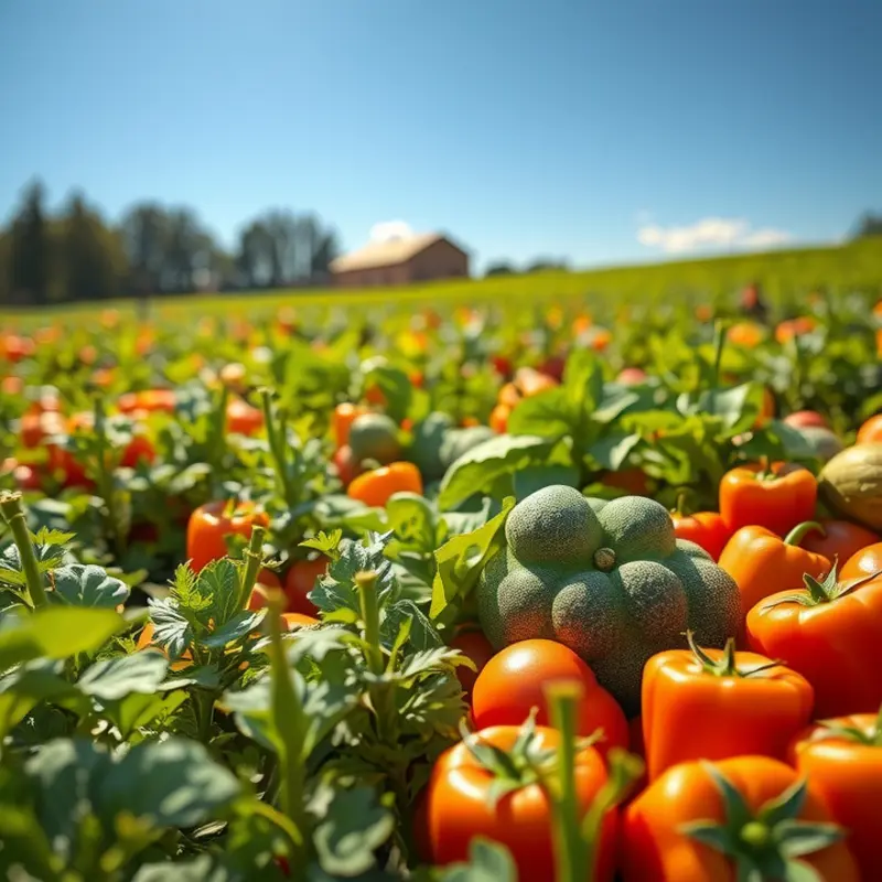 A vibrant garden showcasing umami-rich ingredients.