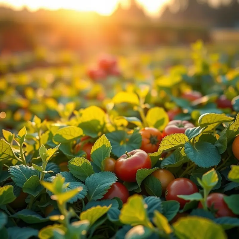 A vibrant sunlit field showcasing the abundance of nature.