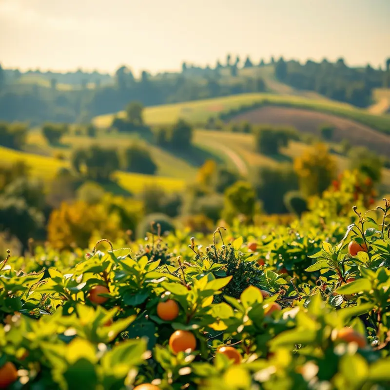 A vibrant orchard illustrating the abundance of plant-based foods.