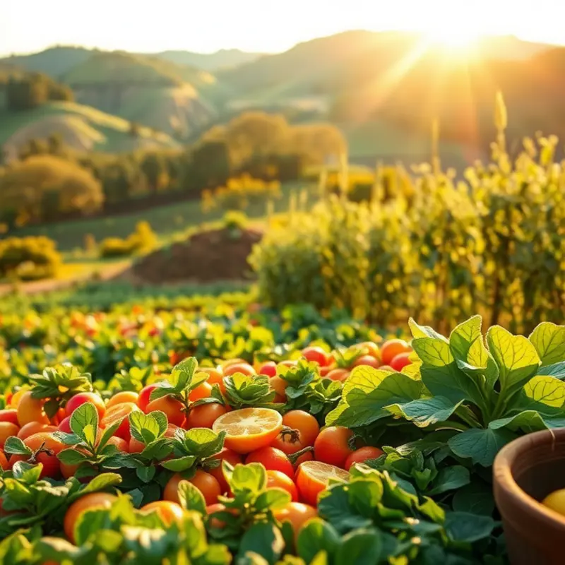 A vibrant orchard illustrating the beauty of organic fruits and vegetables.