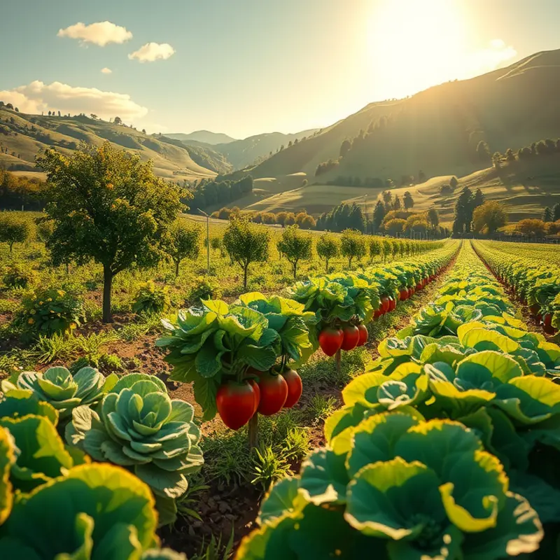 A sunlit orchard representing the abundance of health and wellness.