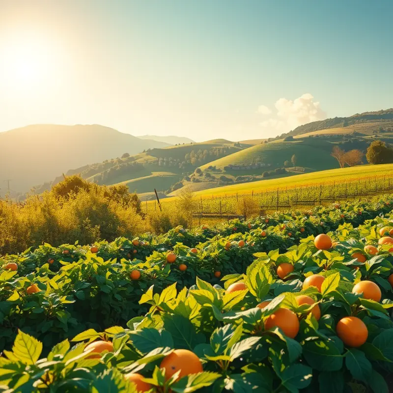 A lush field depicting the abundance of organic produce that ethical certification supports.