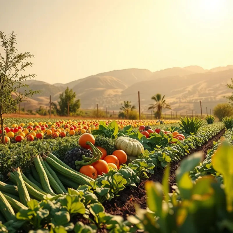 A vibrant field showcasing the principles of sustainable agriculture.