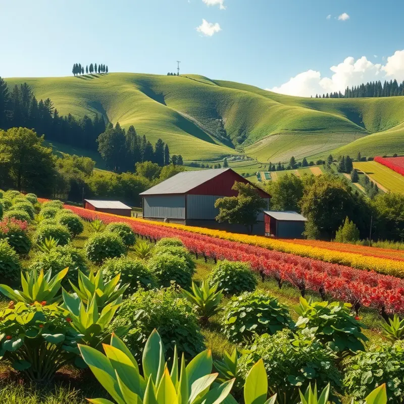 Vibrant organic produce in a lush setting supporting healthy dietary choices.