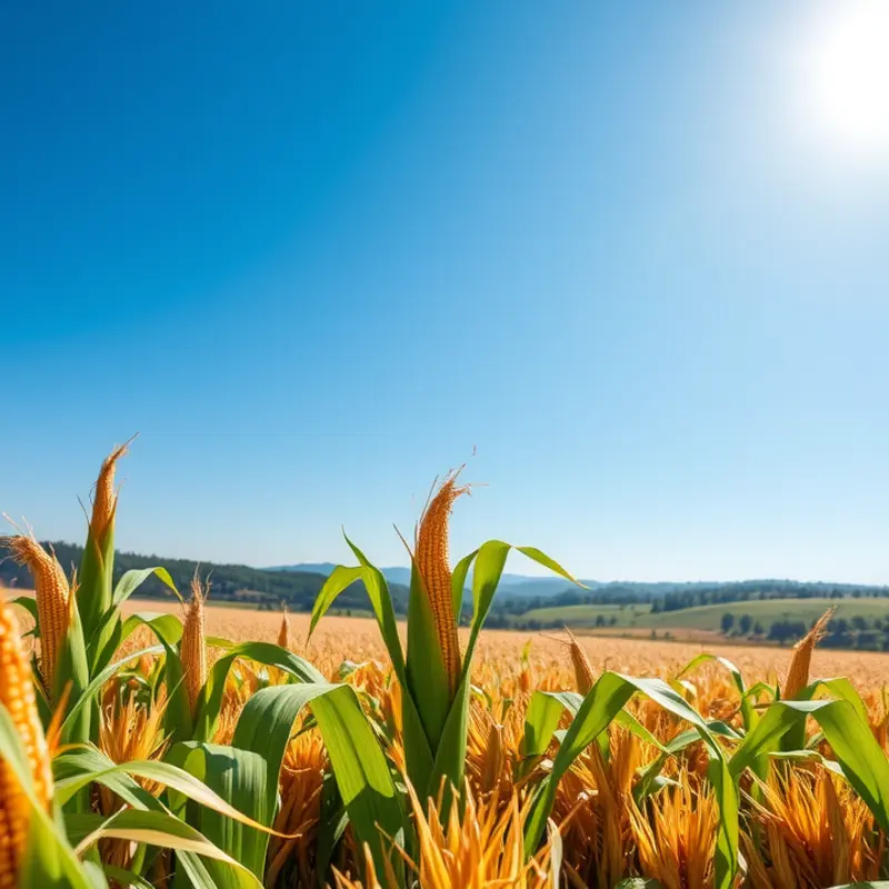 A field of ripe corn ready for harvest, embodying the foundation of great polenta.