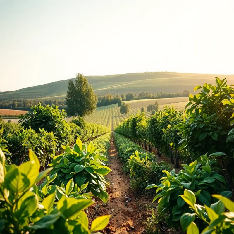 A sunlit orchard showcasing the beauty of nature’s organic produce.