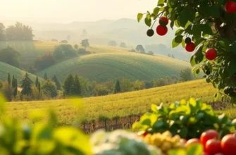 A picturesque field abundant with fresh produce reflecting healthy living.