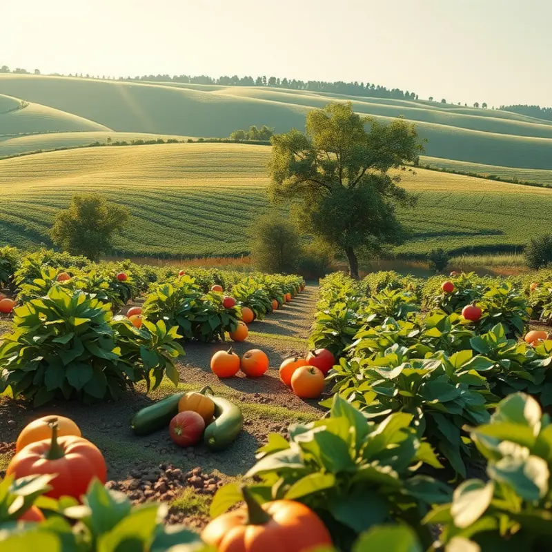 A vibrant sunlit field showcasing the beauty of natural ingredients.