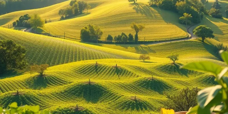A beautiful garden with colorful fruits and veggies growing in ample sunlight