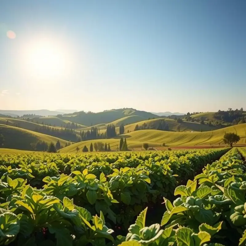 A picturesque Mediterranean orchard showcasing the richness of nature and healthy produce.