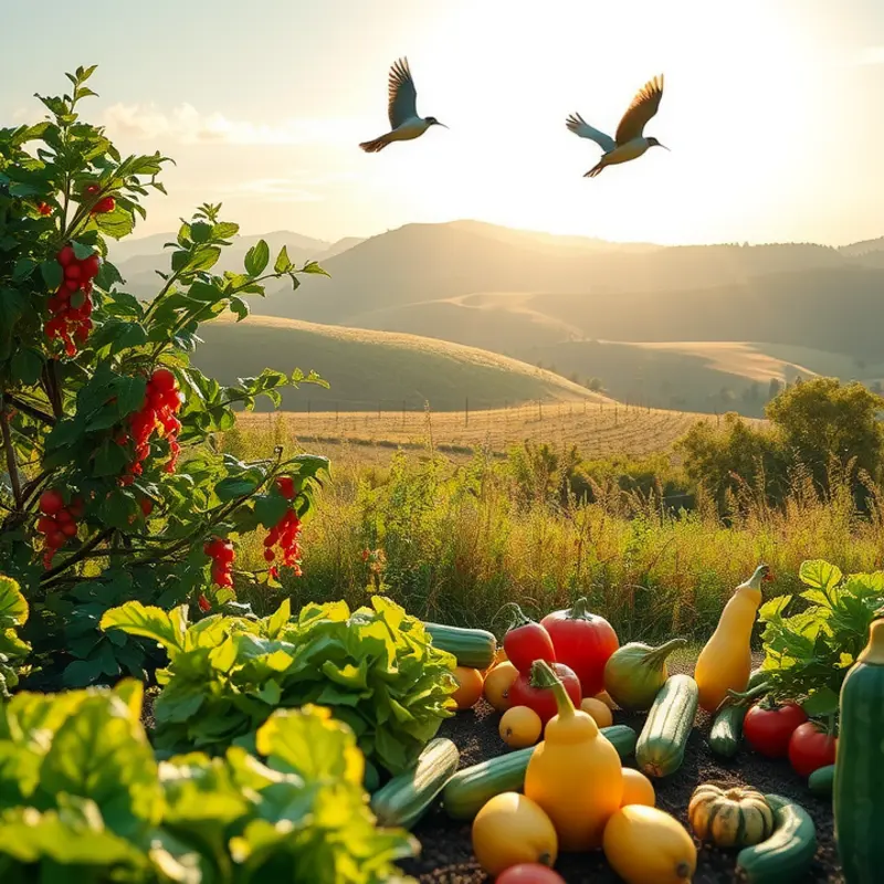 A vibrant orchard showcasing the abundance of nature’s produce.