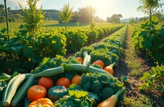 A breathtaking sunlit field representing abundant organic produce, emphasizing health and sustainability.