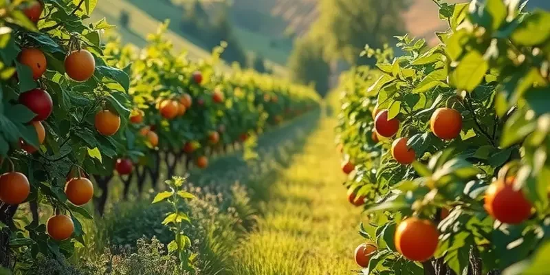 A wide landscape filled with lush greenery emphasizing natural health and nutrition.