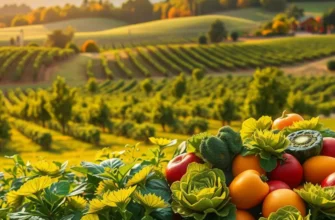 Natural landscape featuring fresh produce, representing the concept of whole food nutrition.