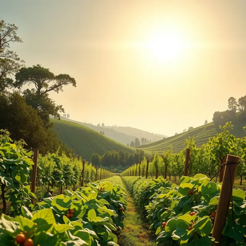 A sunlit orchard brimming with the fresh ingredients of spring.