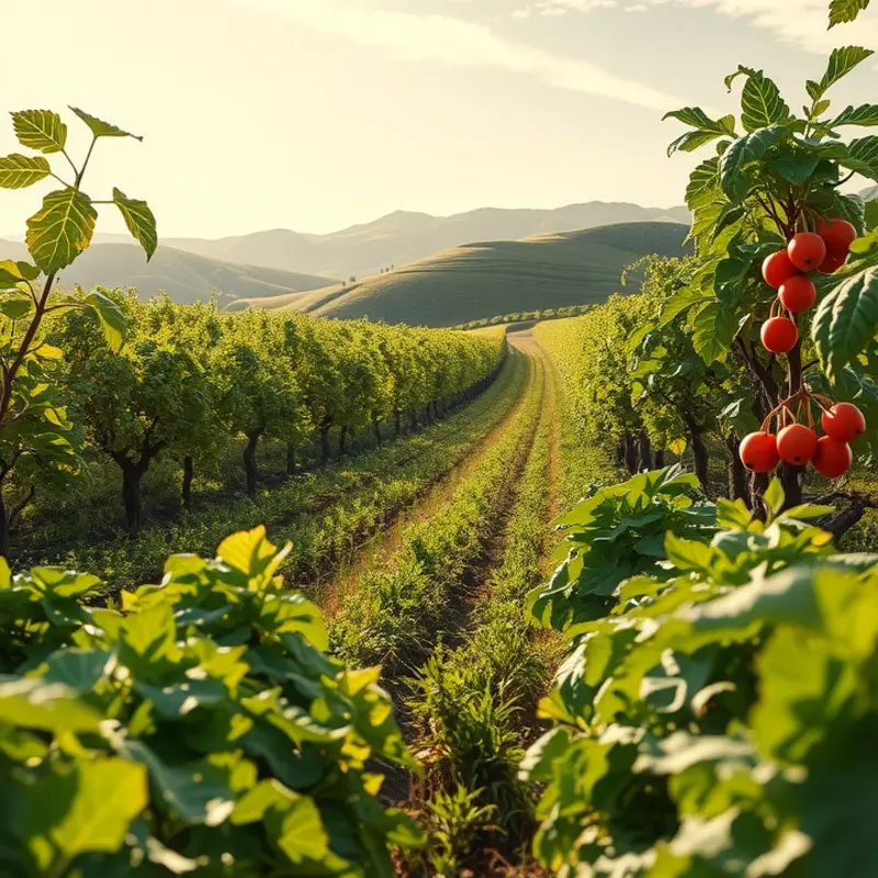 A sunlit field showcasing vibrant produce, symbolizing the beauty of nutritious choices.