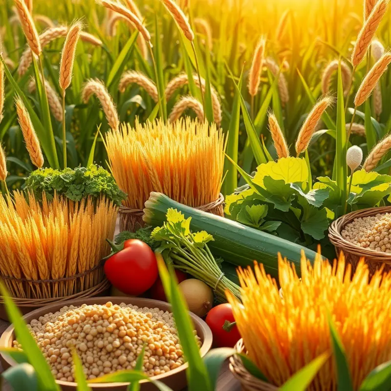 Lush greenery representing ancient Roman agricultural abundance.