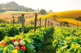 Idyllic landscape emphasizing organic growth and wellness.
