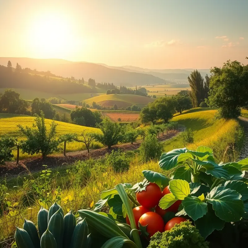 A sunlit field depicting the harmony of nature and nutrition.